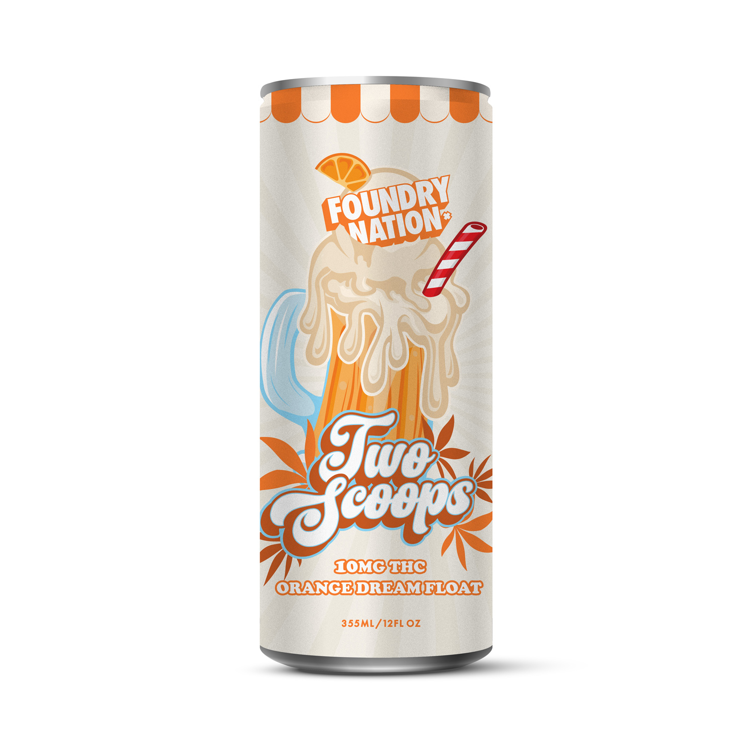 Orange Dream Float 10mg THC Soda - Two Scoops