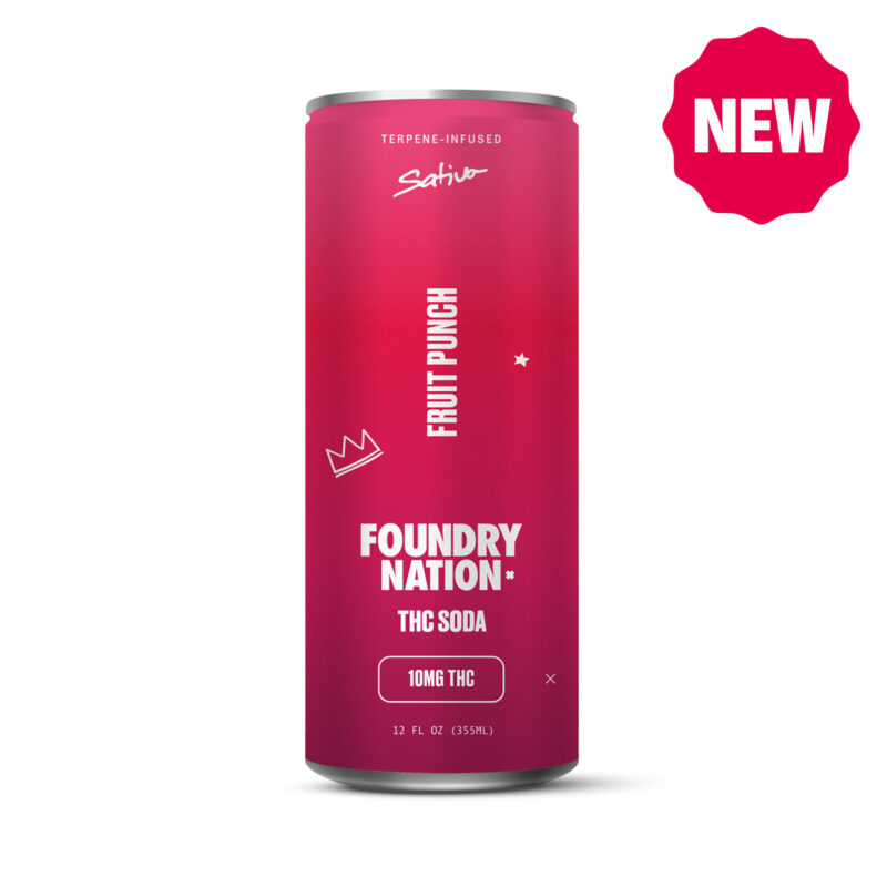 Foundry Nation 10mg THC Soda - Fruit Punch - Sativa - 4pk