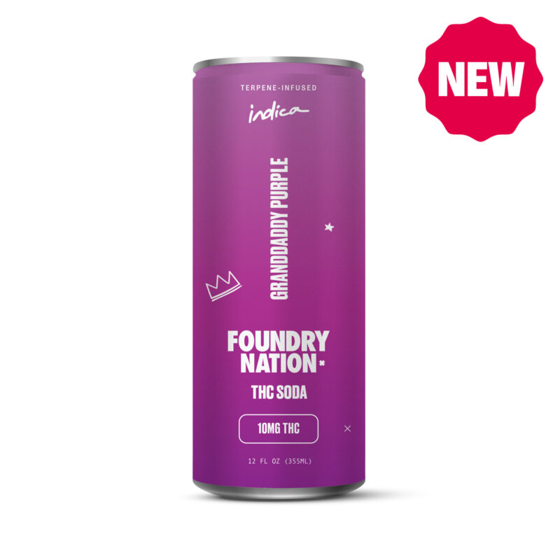 Foundry Nation 10mg THC Soda - Granddaddy Purple - Indica - 4pk