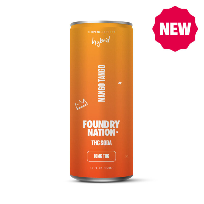 Foundry Nation 10mg THC Soda - Mango Tango - Hybrid - 4pk