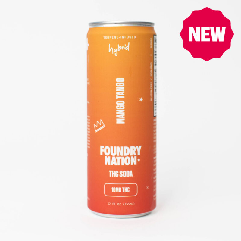 Foundry Nation 10mg THC Soda - Mango Tango - Hybrid - 4pk