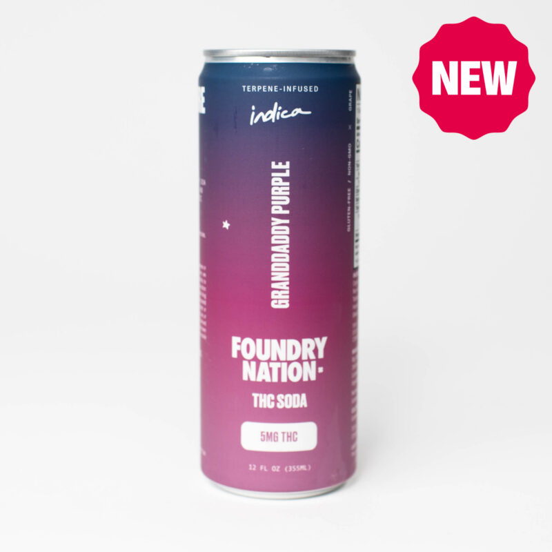 Foundry Nation 5mg THC Soda - Granddaddy Purple - Indica - 4pk