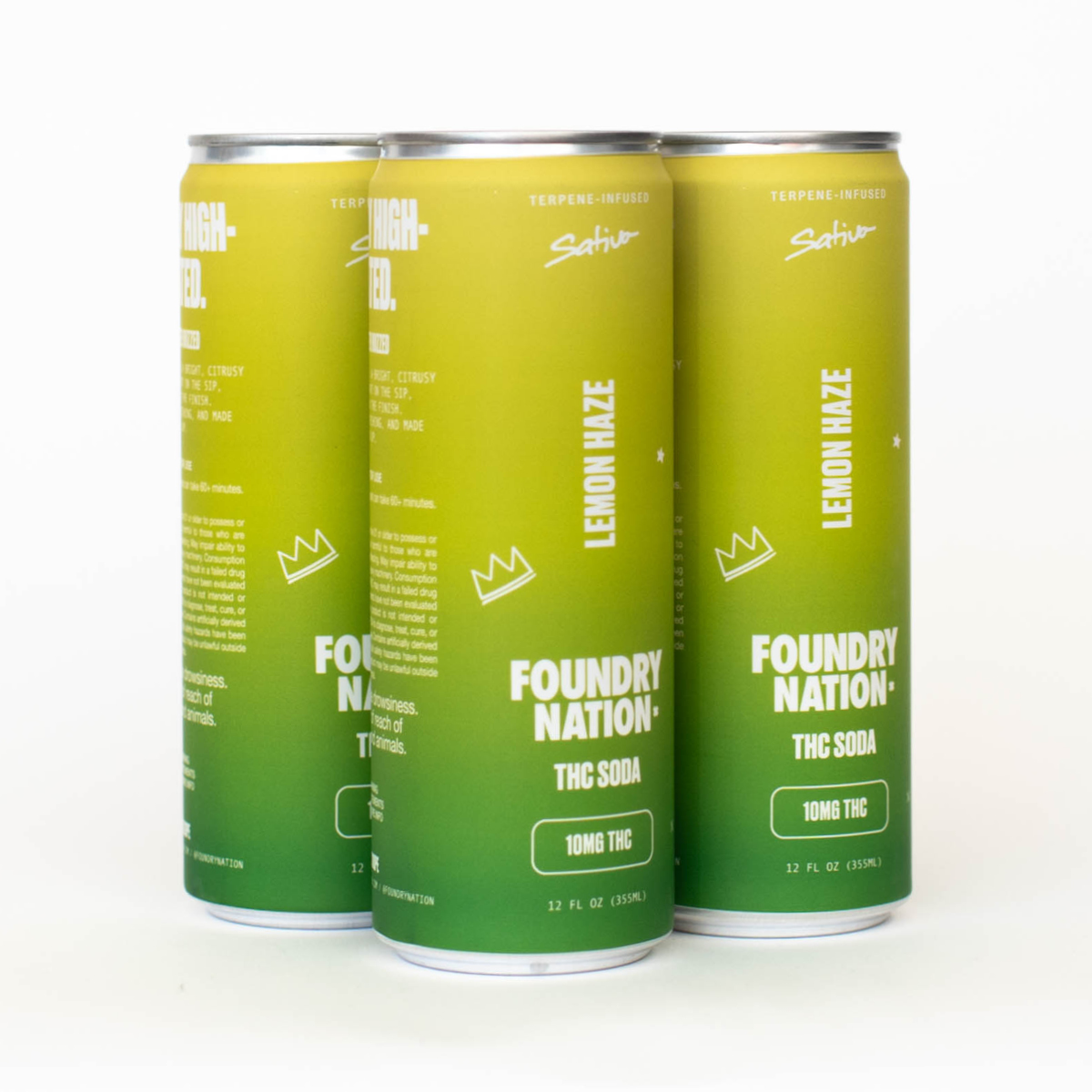 Foundry Nation Lemon Haze THC Soda (Sativa) - 10mg | 4-Pack