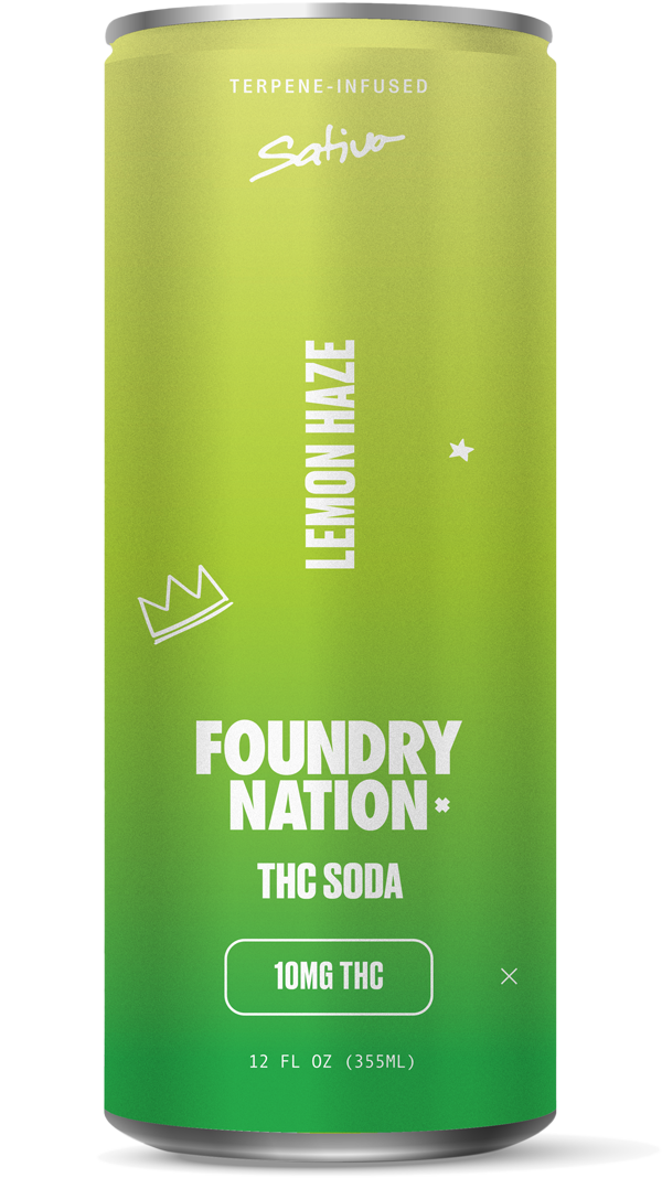 Foundry Nation Lemon Haze THC Soda (Sativa) - 10mg | 4-Pack
