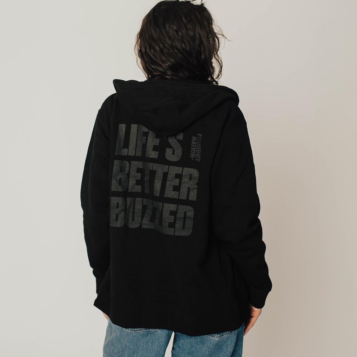 Life's Better Buzzed Zip Up Hoodie - Image 5
