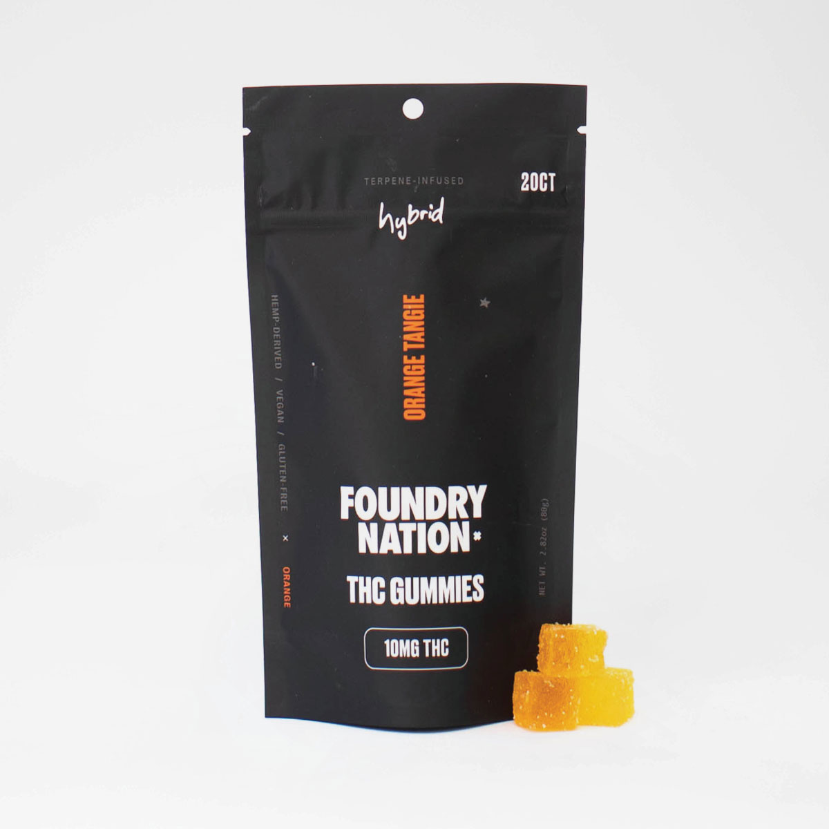 Foundry - 10mg THC Gummies - Orange Tangie (Hybrid) 20ct 200mg