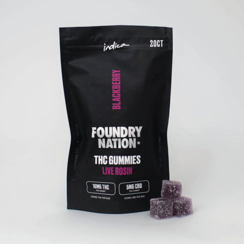 Foundry Blackberry Indica Live Rosin Gummies | 10mg THC | 20ct