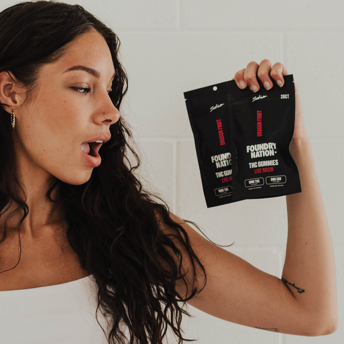 Foundry High Dose Live Rosin Gummies Dragon Fruit